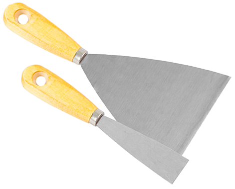 12-0-004 Шпательная лопатка деревянная рукоятка Hobbi 40мм