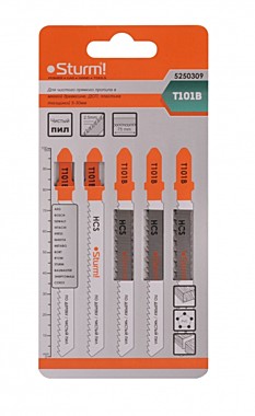 5250309 Пилки для лобзика STURM T101B 5шт