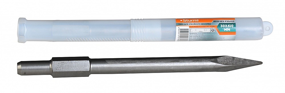 9018-HEX-P30x410 Пика для отбойного молотка Sturm! 30X410мм